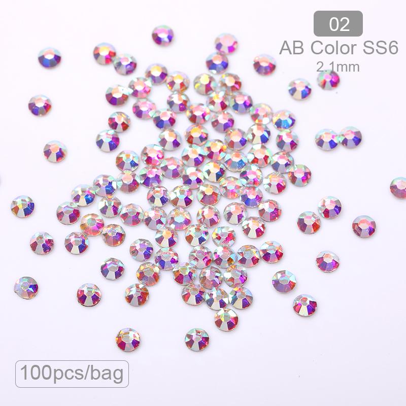 1G 3D Nail Opal Steentjes Multi-Size Gemengde Shining Nail Studs Kleurrijke Vlakke Bodem Stenen Nail Art Diy decoratie Gereedschappen: 03