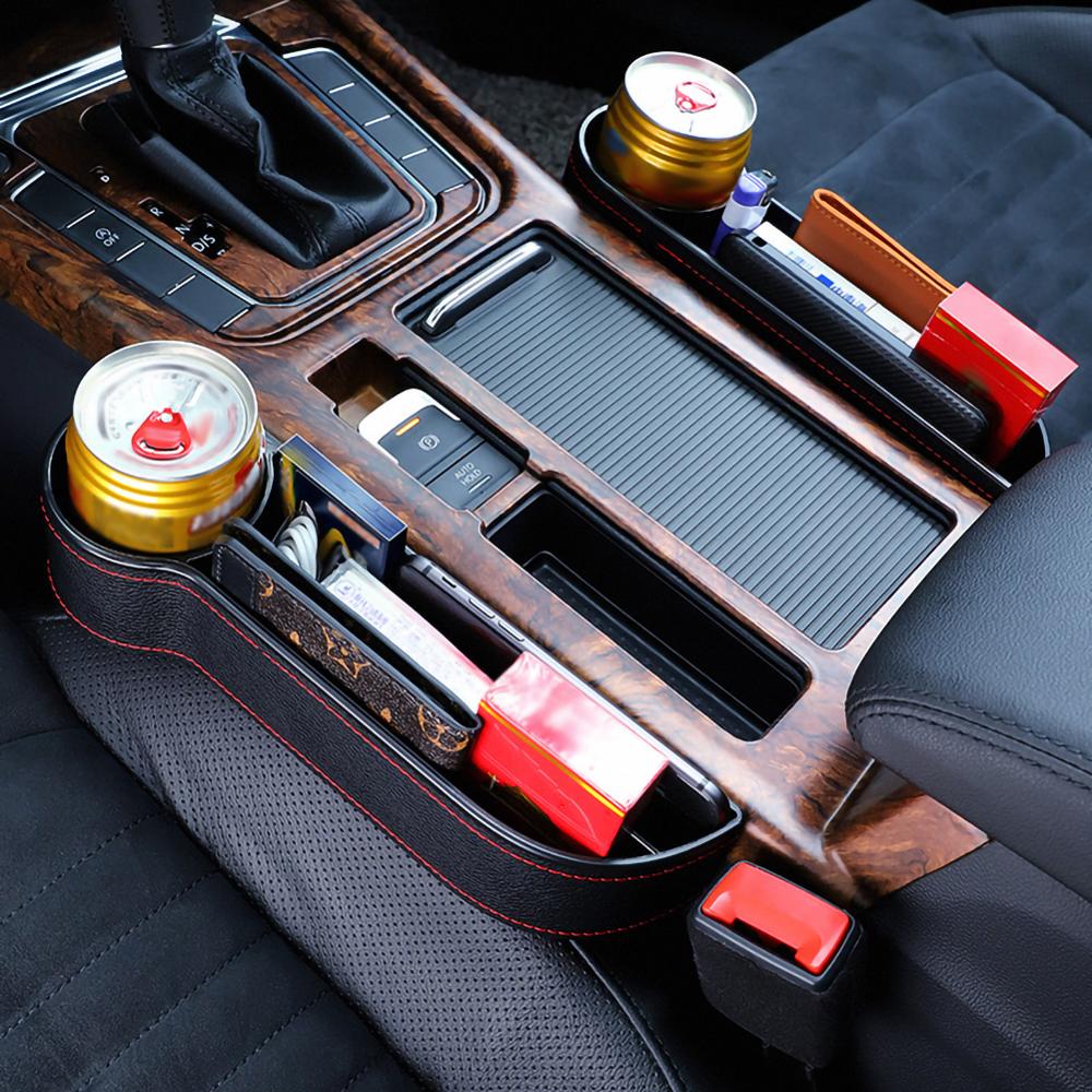 Auto Sitz Organizer Spalt Lagerung Box Auto Organizer Lücke Schlitz Füllstoff Halter Für Brieftasche Telefon Schlitz Tasche Auto