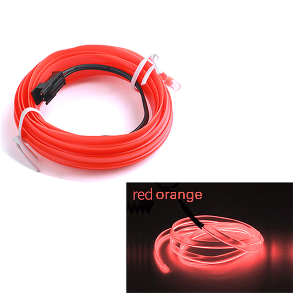 Striscia luminosa per atmosfera in fibra ottica al neon per illuminazione ambientale a portato da 5 metri per interni auto Decorazione USB kit luce flessibile fai-da-te: 4300 k bianco giallo / 5500 k