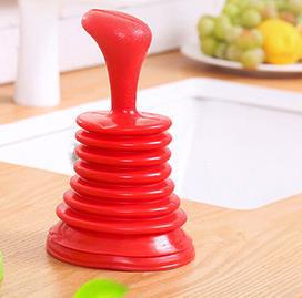 Kitchen Sink Unblock Pipes Removal Tool Real Drain Cleaners Bathroom Drain Pipe Dredge Cleaner Suction Cup Toilet Plungers: red