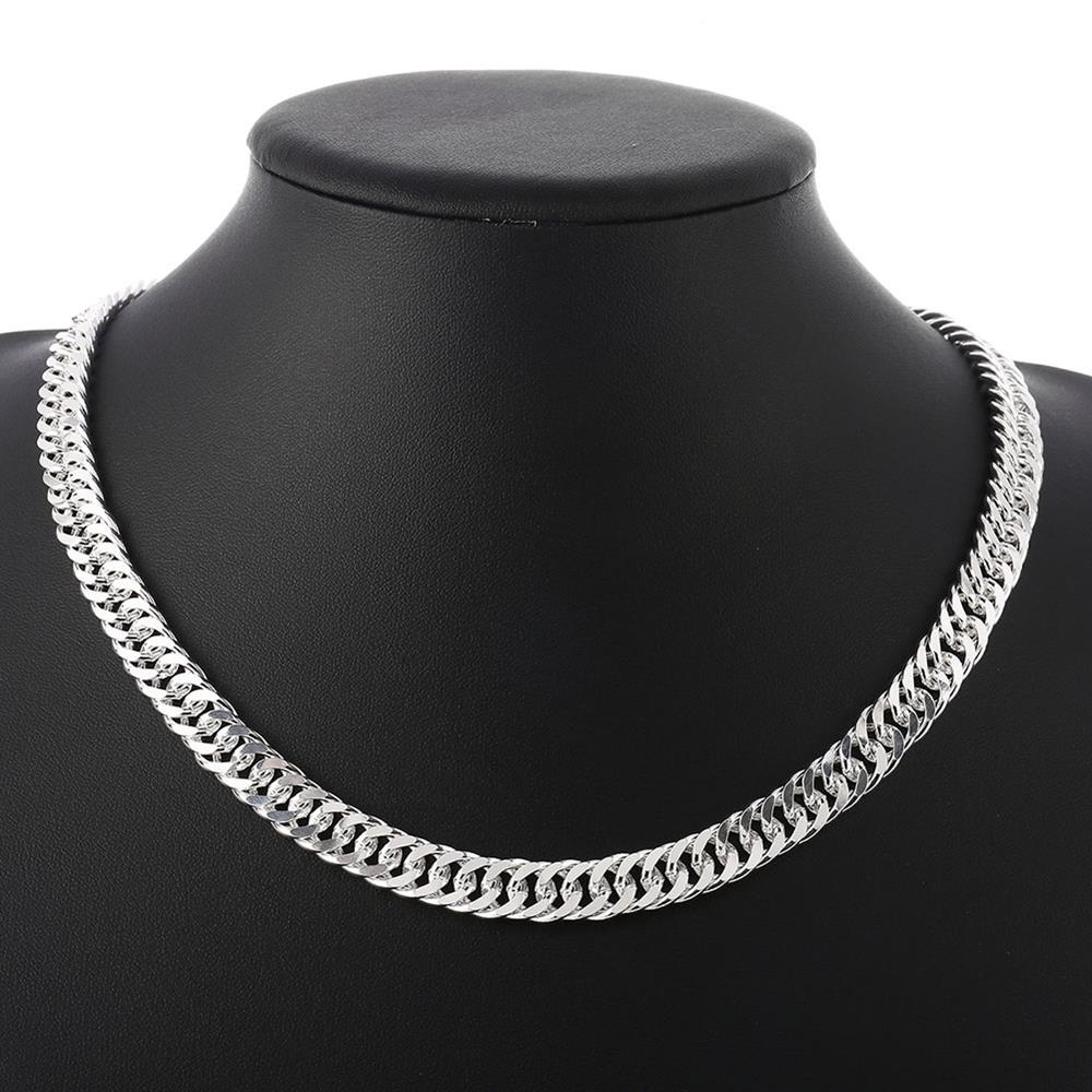 Bredde 6mm kæde 925 stempel sølv halskæder til kvinder mænd charm smykker bryllupsfest 50/55/60cm
