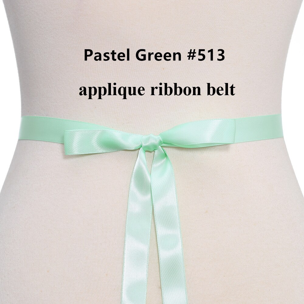 (1Pc) Strass Bruids Riem Bruiloft Met Kristal Diamant Trouwjurk Accessoires Riem Sash Voor Trouwjurk Wdd: pastel green
