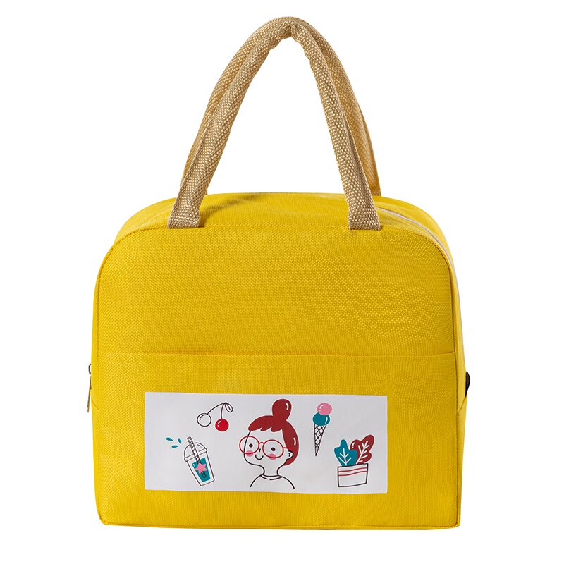 Sac à Lunch boîte à déjeuner en toile isotherme thermique, fourre-tout à l'école pour enfants, Bento Portable, sacs de rangement des aliments pour pique-nique,: M