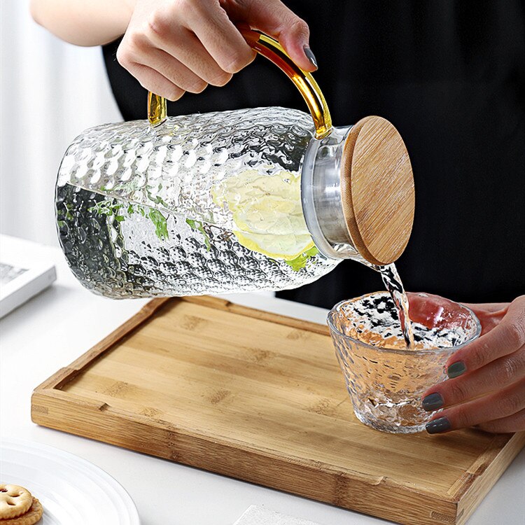 Oneisall water pitcher Glass Water Pot 1500Ml Heat Resistant Water Jug and glass set Square Kettle Boiling For Tea Home chaleira