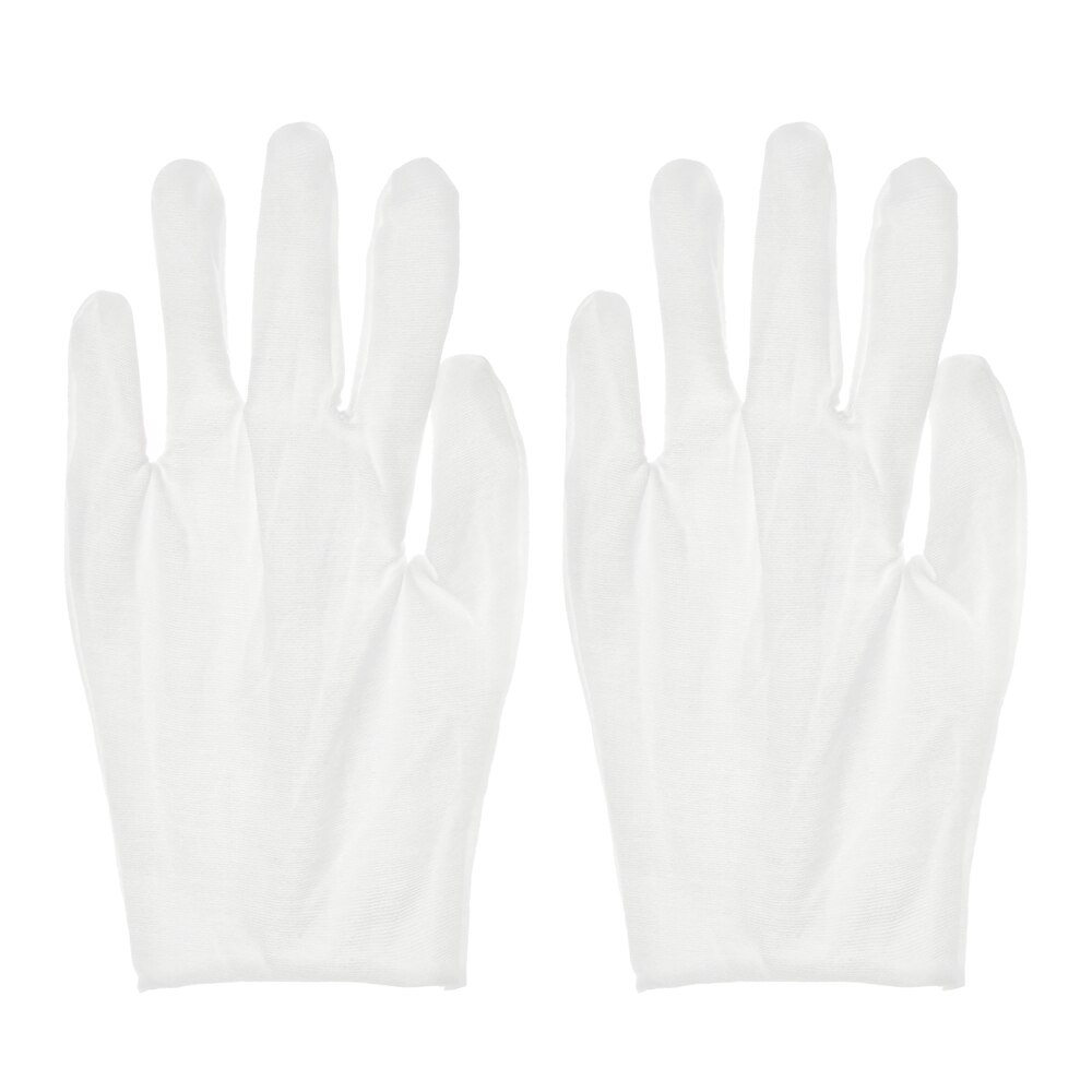 1Pair White Cotton Gloves Labor Protection Gloves for Jewelry Appreciation thin medium Cleaning Gardening Etiquette Supplies
