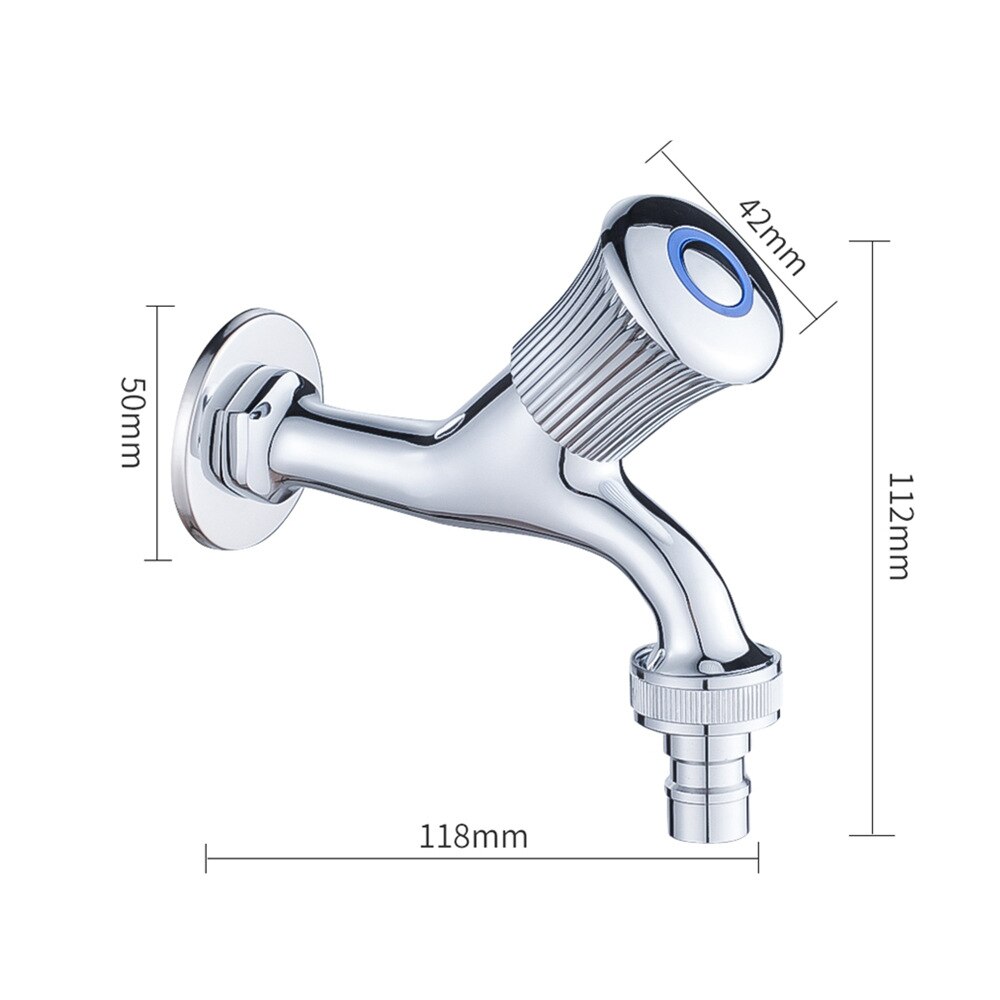 Solid Brass Washing Machine Faucet Outdoor Garden Faucet 1/2" Thread Outlet Wall Mount Bibcock