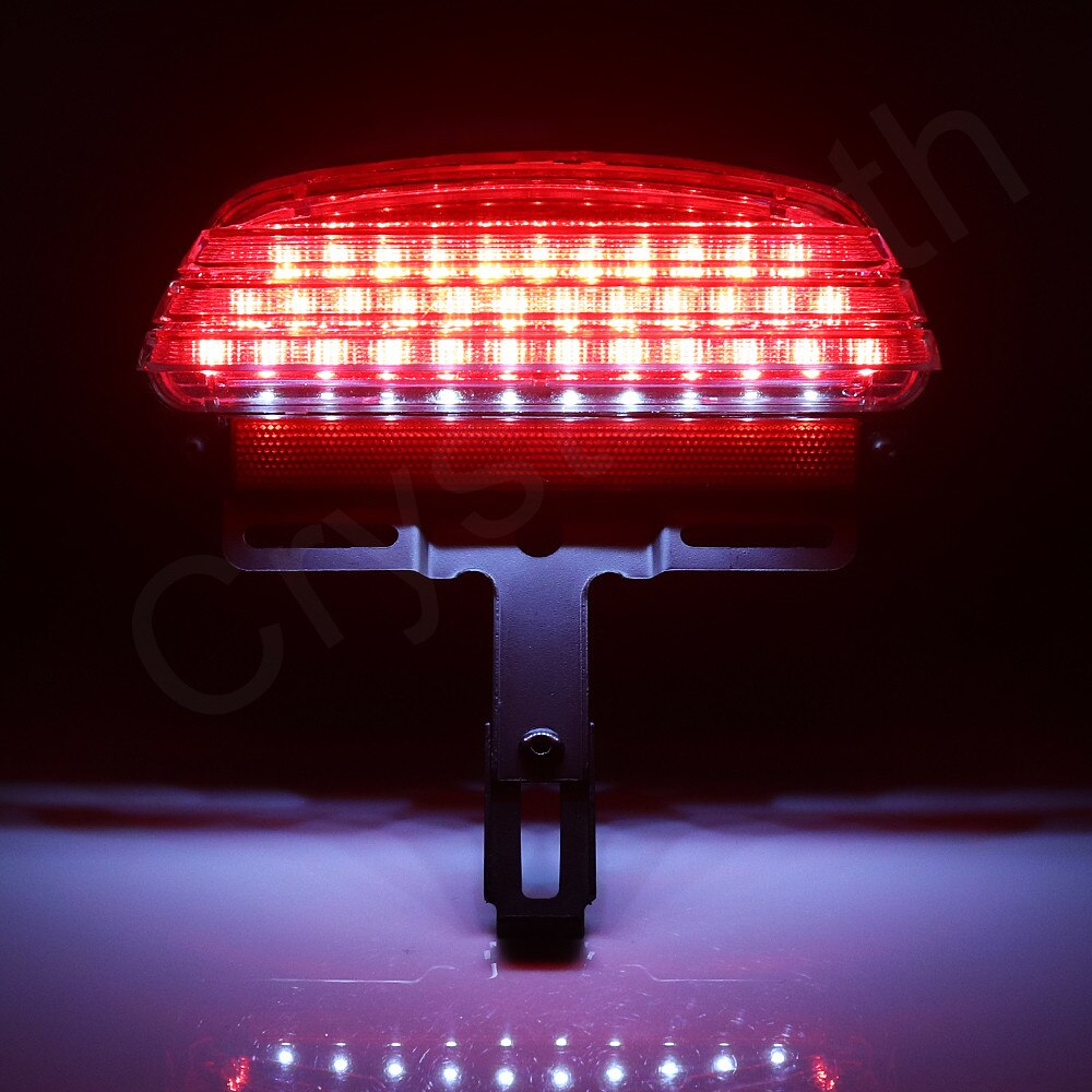 Black Tri-Bar Fender LED Tail Brake Light For Harley Dyna Fat Bob FXDF Motorcycle LED Taillight