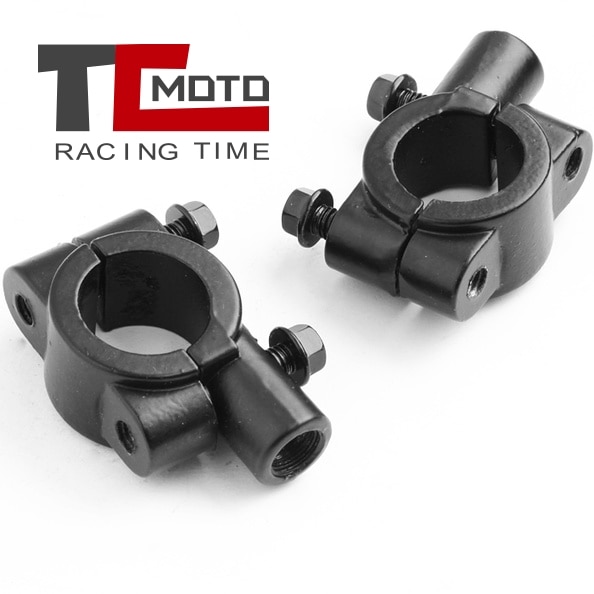 22mm M8 M10 Motorcycle Mirror Adapter Mount Holders Bracket Clamp For Motorbike Handlebar Moped Dirt Pit Bike ATV Quad 4 Wheeler