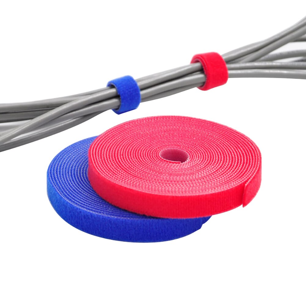 5m × 1cm Nylon Draht Veranstalter Magie Haken Kabelbinder Selbst Verschluss Band Wiederverwendbare Kabel Draht Magie binden Riemen DIY Zubehör