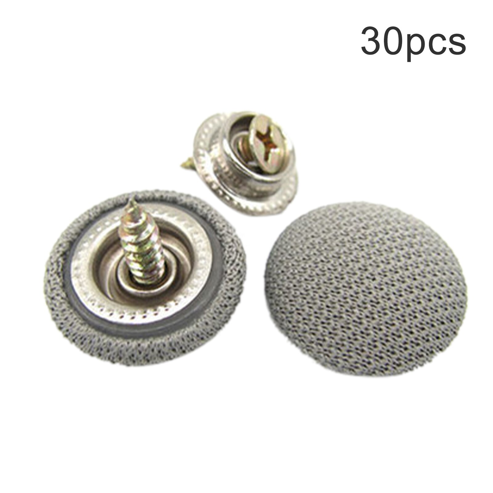 30 Pcs 2cm Car Roof Fasteners Roof Cloth Fall Off Repair Buckle Roof Cloth Drooping Fixed Buckle Car Interior Ceiling Flannel: Gray
