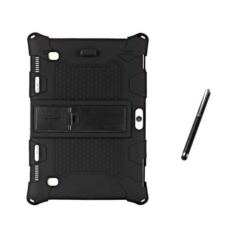 funda tablet 10 pulgadas Nueva silicona suave funda tablet 10.1 pulgadas Cubierta trasera a prueba de golpes de Tablet PC Android: Black