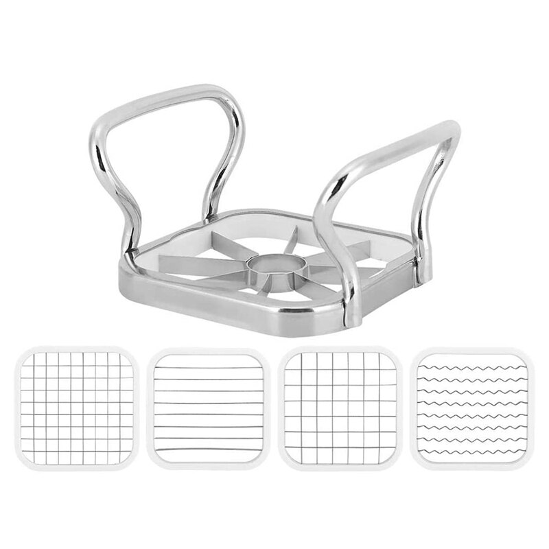 5-IN-1 Stainless Steel Potatoes Cutter, Potato Chopper Fruit Cutter Chipper Fries Maker French Fry Tool Kitchen Gadgets: Default Title
