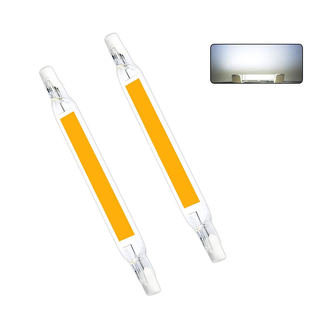 2 Pcs Dimmable Mini R7S COB LED Lamp Bulb Glass Tube For Replace Halogen Light Spot Light AC 110V 220V 5W 10W Energy Saving: Cold White / 110V
