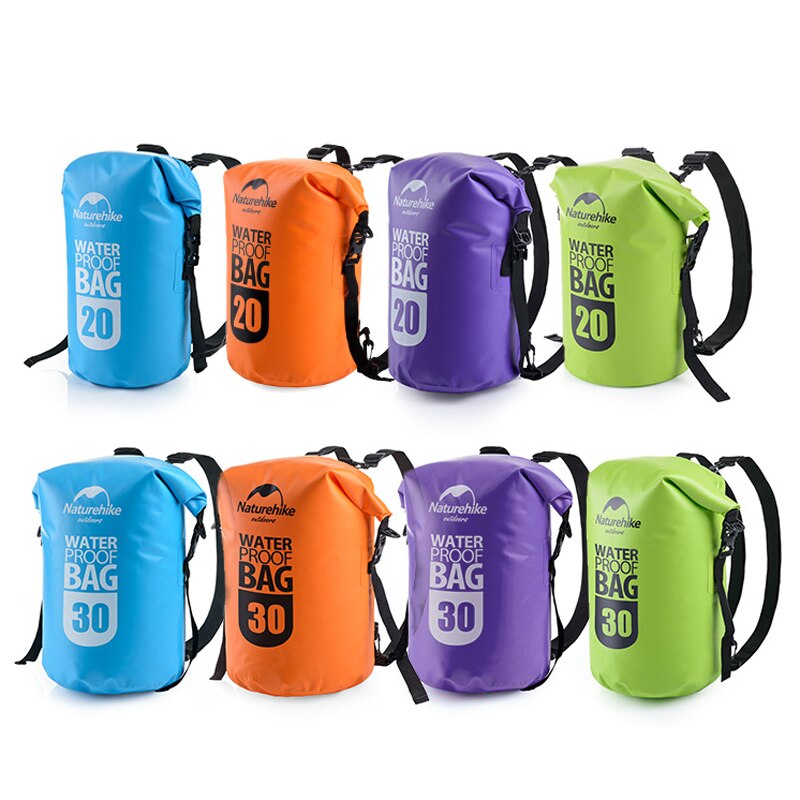 Wild outdoor 20l/30l 500d vandtæt rygsæktaske naturehike svømmetaske rafting drifting dry bag rygsæk ting tørsæk