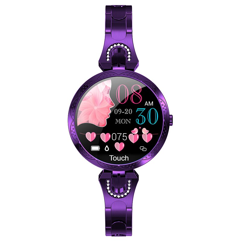 Ipbzhe Geschäft Clever Uhr Frauen EKG Blut Sauerstoff Reloj Inteligente Smartwatch Android Clever Uhr Für Huawei Xiaomi Telefon: Violett