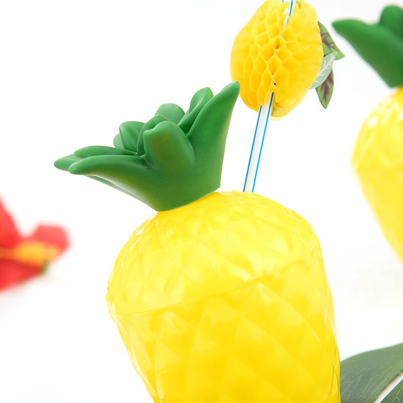 Tasse ananas en noix de coco fruits | Tasse d'ananas en plastique décoration de plage en forme de Fruit magnifique