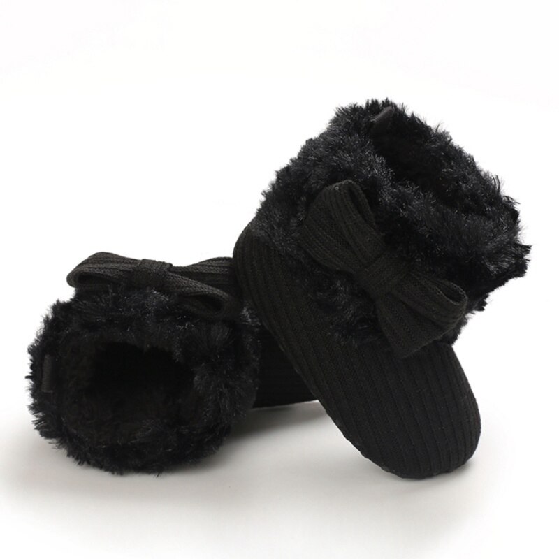 Winter Warm First Walkers Baby Ankle Snow Boots Infant Crochet Knit Fleece Baby Shoes For Boys Girls