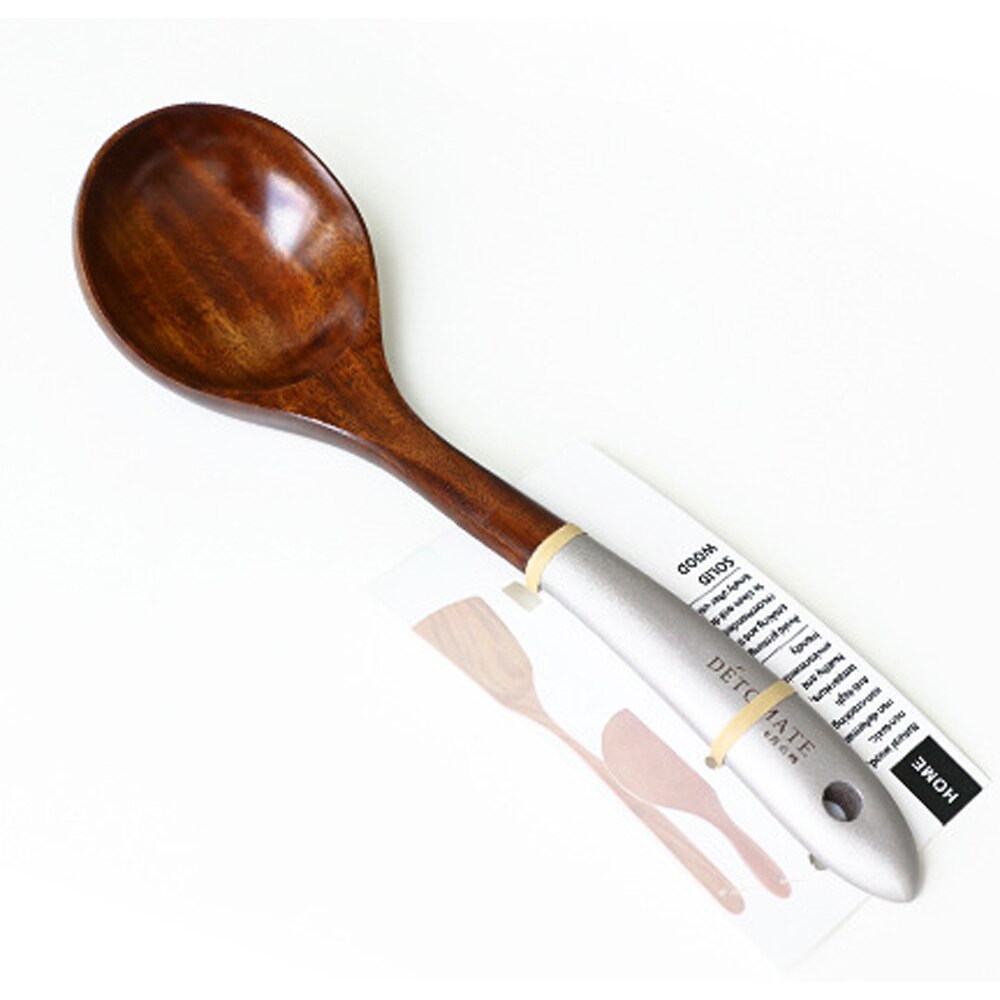 Laca de teca sencilla, utensilios de cocina coloridos, cocina de madera maciza, utensilios domésticos de cocina respetuosos con el medio ambiente: Rosa