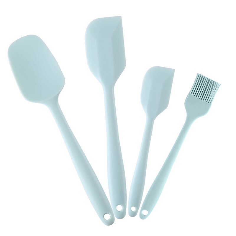 Espátula de silicona para juego de utensilios de cocina, 4 espátulas flexibles resistentes al calor para cocinar y hornear: Default Title