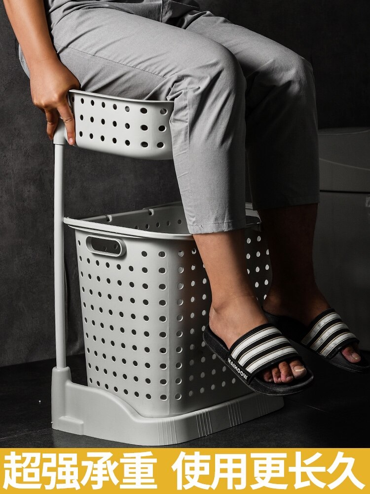 Dirty laundry basket laundry bucket dirty clothes storage basket household clothes storage basket rack bathroom frame clothes ba