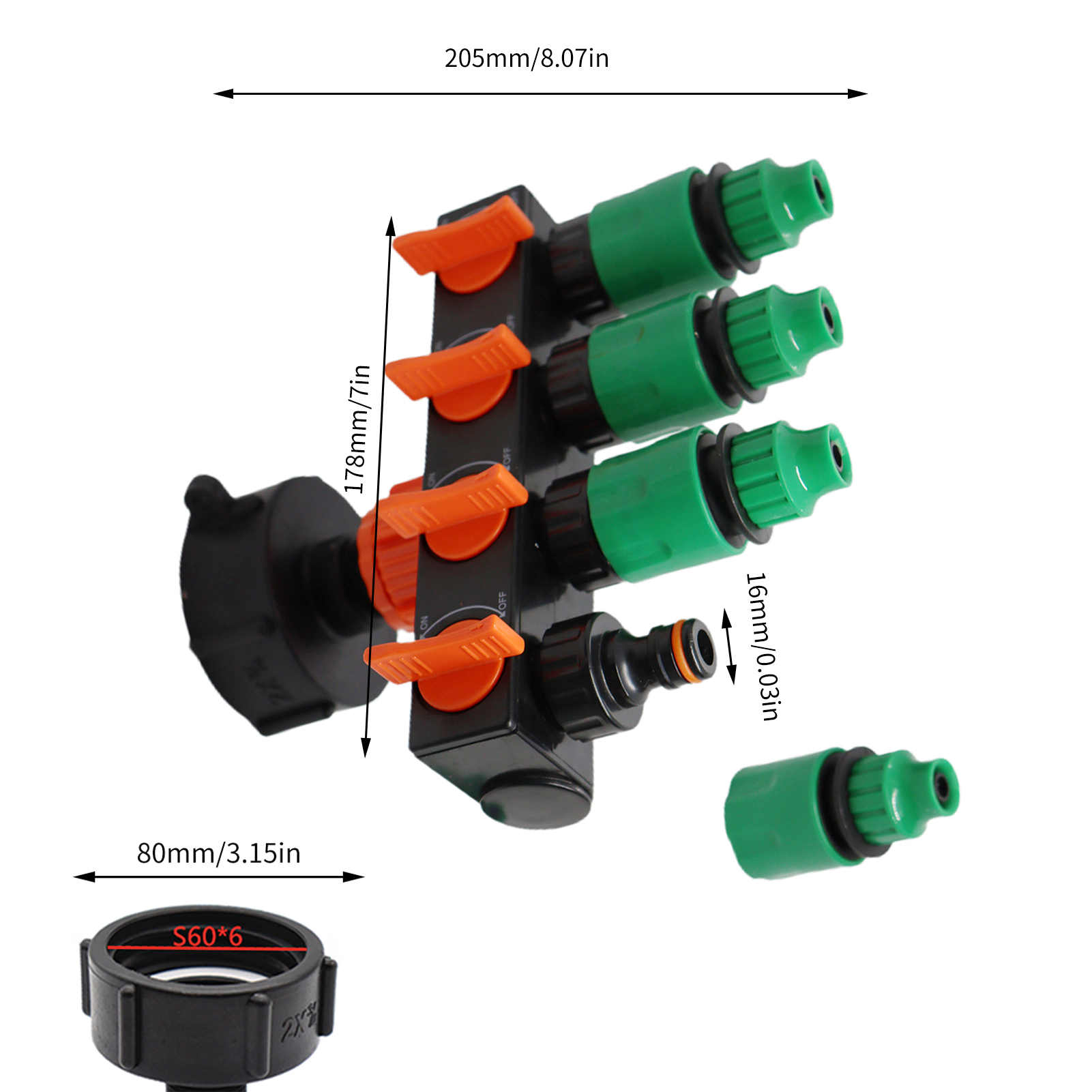 IBC Gooseneck 3/4 Inch IBC Tank Adaptor with Outlet Valve 3/4 Inch Gooseneck 2 Way Brass Tap Fitting ibc cuve 1000l accessoires: PURPLE