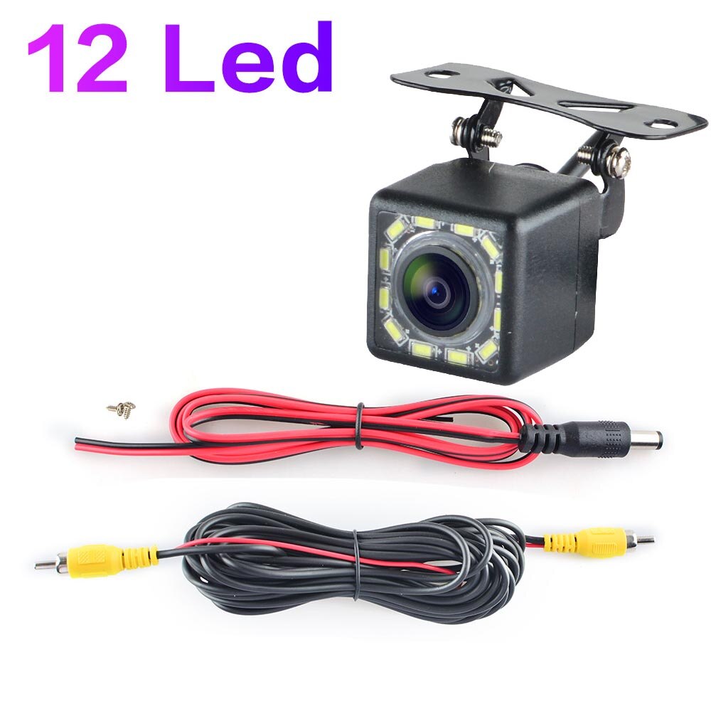 Car Back Reverse Camera 170 Degree LED HD Fisheyes 1080P Optional Rear View Camera Night Vision Parking Assistance Camera: 12LED