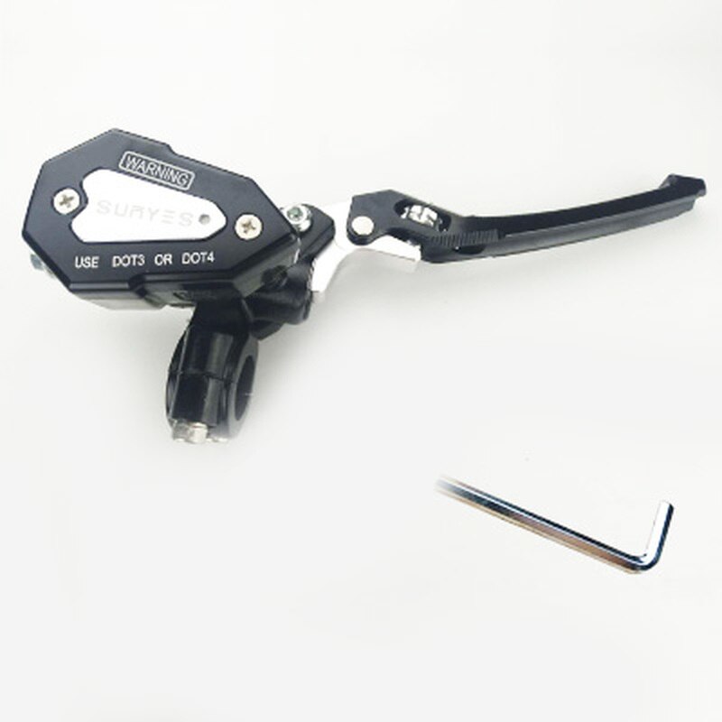 Alamor 22mm hydraulische hoofdremcilinder voor motorfietsen met koppelingshendel, chroom