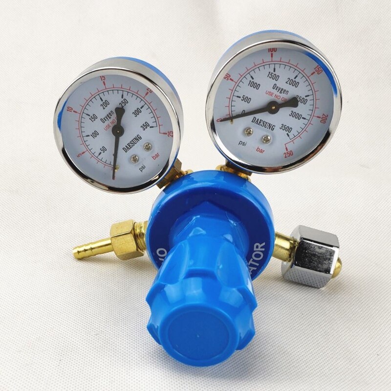 Oxygen Regulator 0-250Bar (0-25Mpa) To 0-25Bar (0-2.5Mpa) G5/8 Inlet Dual Gauge Welding Cutting Gas Pressure Regulator