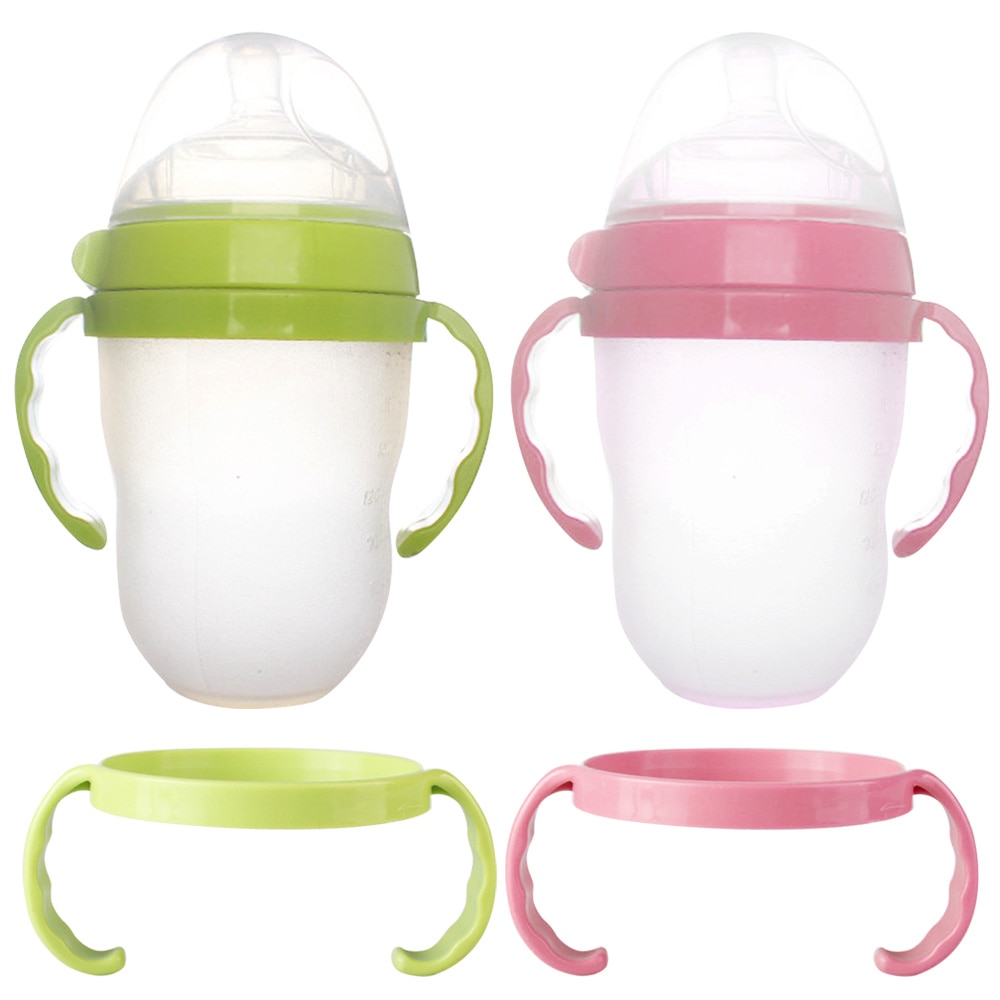 2 Stuks Warmtebestendigheid Babyvoeding Melk Fles Handvat Pp Zuigfles Cover Grip Voor Comotomo Baby Flessen Training Accessoires