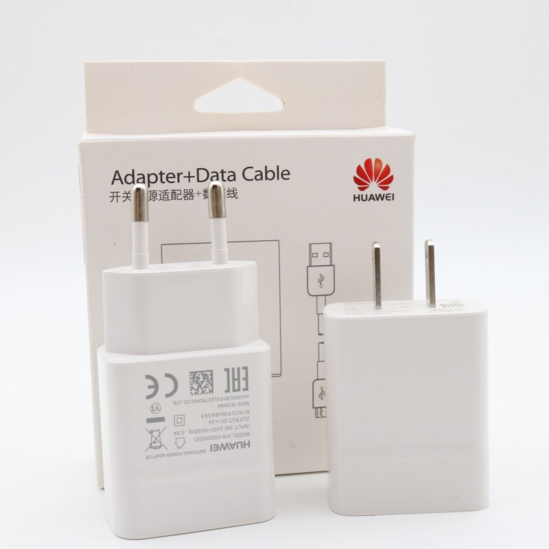Original huawei  p10 lite lader 5 v 2a eu/us plugg ladeadapter mikrokabel for honor 8x 7x y5 y6 y7 y9 p smart  p8 p9 lite mate
