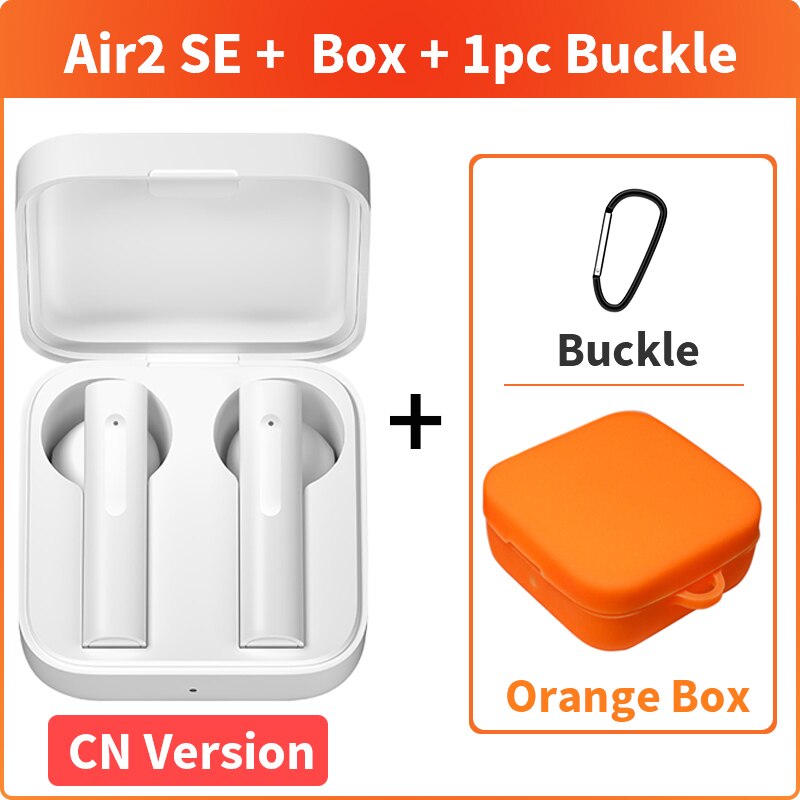 Écouteurs Bluetooth sans fil d'origine Xiaomi Air 2 SE écouteurs Air2 SE TWS Mi Ture SBC/AAC contrôle tactile: CN Add Orange Case
