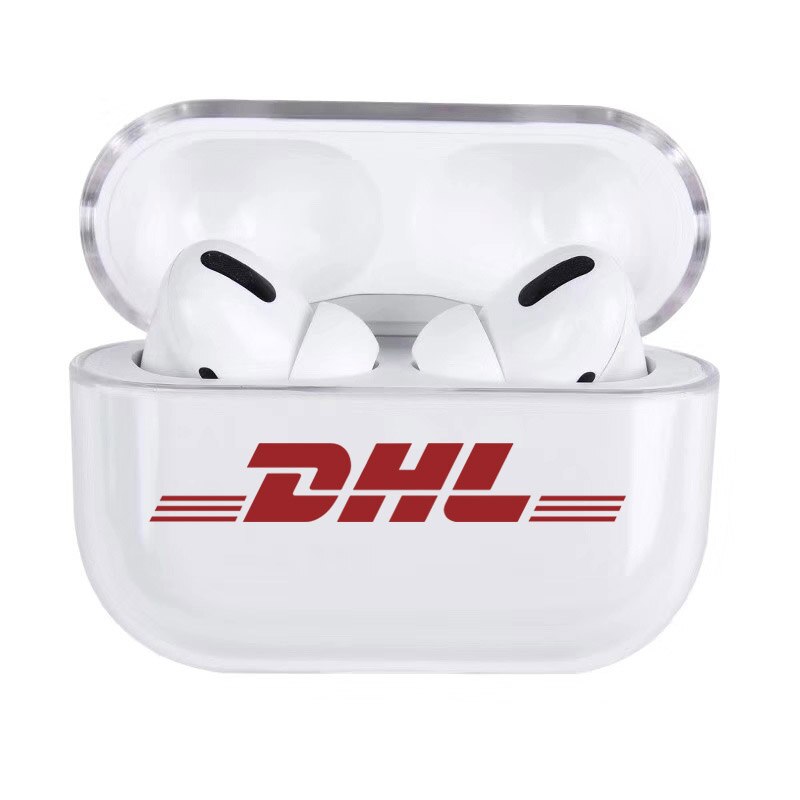 DHL Buchstaben Harte Fall Für Apple Airpods 3 Abdeckung Luxus Transparent Kopfhörer Fall Einfache Cartoon Headset Box Für airpod Pro capa: For Pro-4