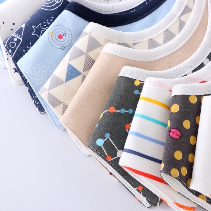 Cartoon Slabbers Katoen Waterdicht Doek Slabbetjes Speeksel Handdoek Draaiende Baby Babador Voeden Kiel Infant Burp Doeken Bandana Slabbetjes