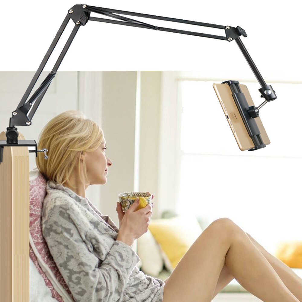 Soporte de tableta para Ipad en la cama, brazo largo Flexible de escritorio, giratorio de 360 grados para Iphone, ipad pro de 10,1 pulgadas