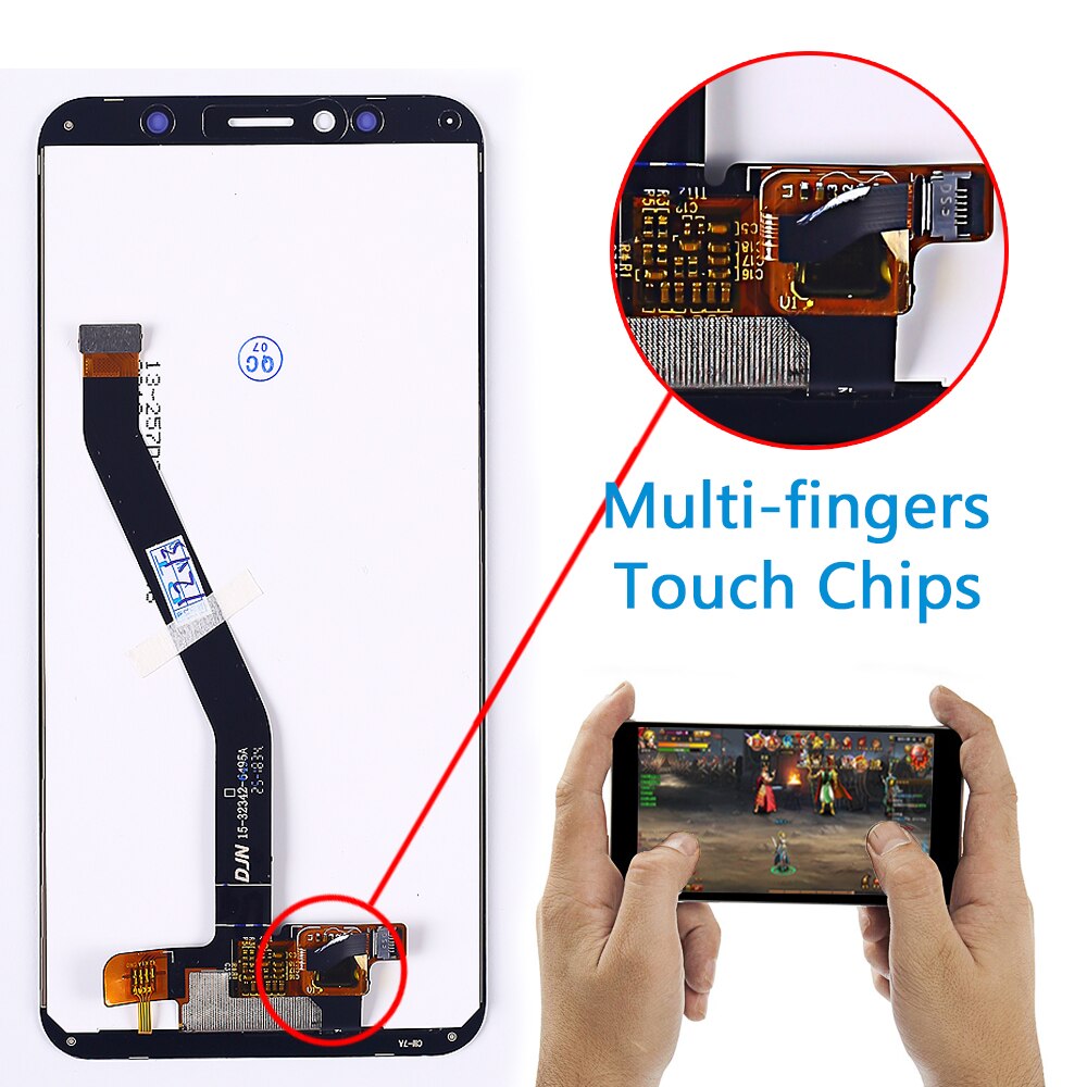 Pour Huawei Honor 7A pro AUM-l29 écran LCD 5.7 pouces écran tactile 1440*720 oléophobe revêtement numériseur cadre d'assemblage