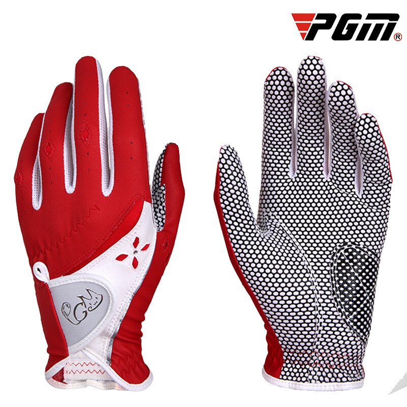 1 paar Frauen Leder Golf Handschuhe Verknüpfungen Rechts Hand Schweiß Saugfähigen Sport Handschuhe Damen Anti-Unterhose Golf Handschuhe d0514