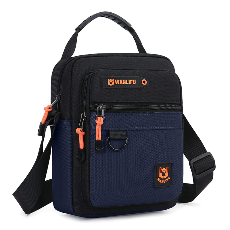 Casual herenhandtas Schoudertas Lichtgewicht Oxford herenportemonnee Kleine crossbodytas Mode Stijlvolle herentas Messenger Bag SAC: Black