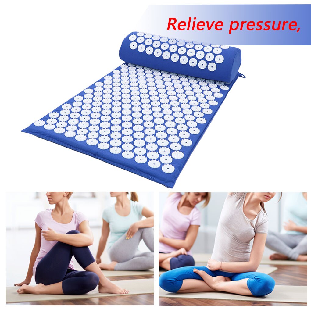Massage Mat Pillow Set Home Gym Fitness Muscle Relaxation Yoga Mat Cushion Set Sports Accessory