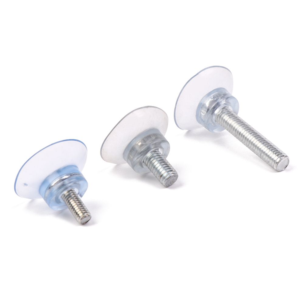 Ventosa de goma de tornillo transparente, tuerca de giro, tapas de mesa de vidrio, ganchos de herramientas de almacenamiento, M6/M8, 10 unidades