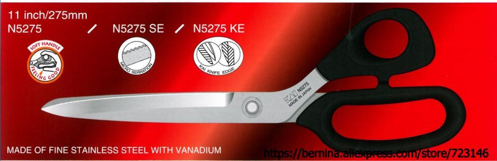 Japan Kai N5100C 4 "/100Mm N5465C 6" /165Mm N5210 8 "/210Mm n5275 11"/275Mm Zachte Handvat Rechtshandig Kleermakerij Scharen Schaar