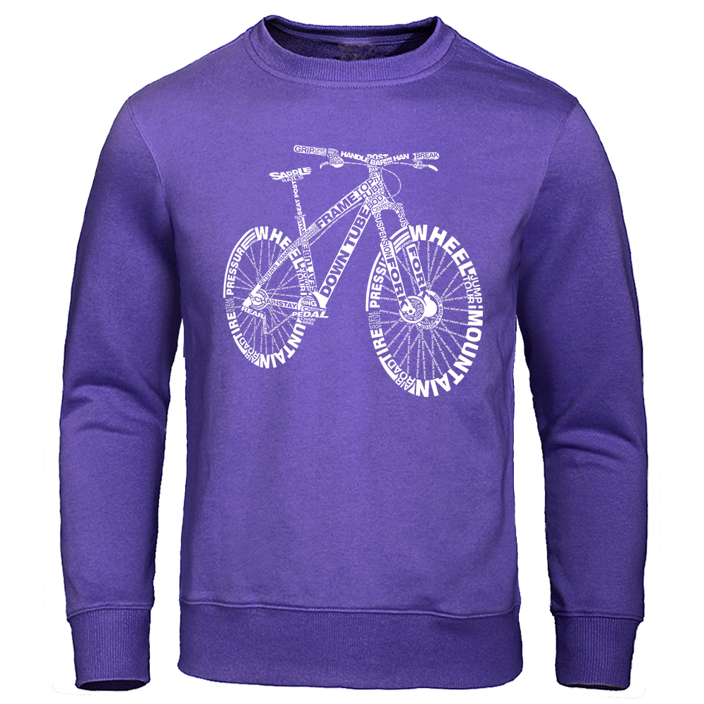 Mountain Bike Cycling Hooded Bicycle Amazing Sweatshirt Men Casual Oversized Clothing Crewneck Breathable Hoody Hip Hop Hoodie: XL / PURPLE