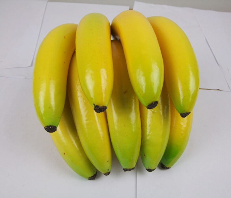 Kunstmatige banaan gele banaan fruit model keukenkast decoratieve props