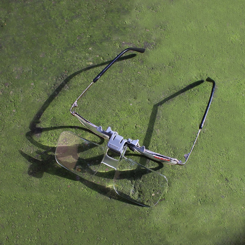 2X Glasses Style Magnifier Magnifying Glass with Clip For Reading