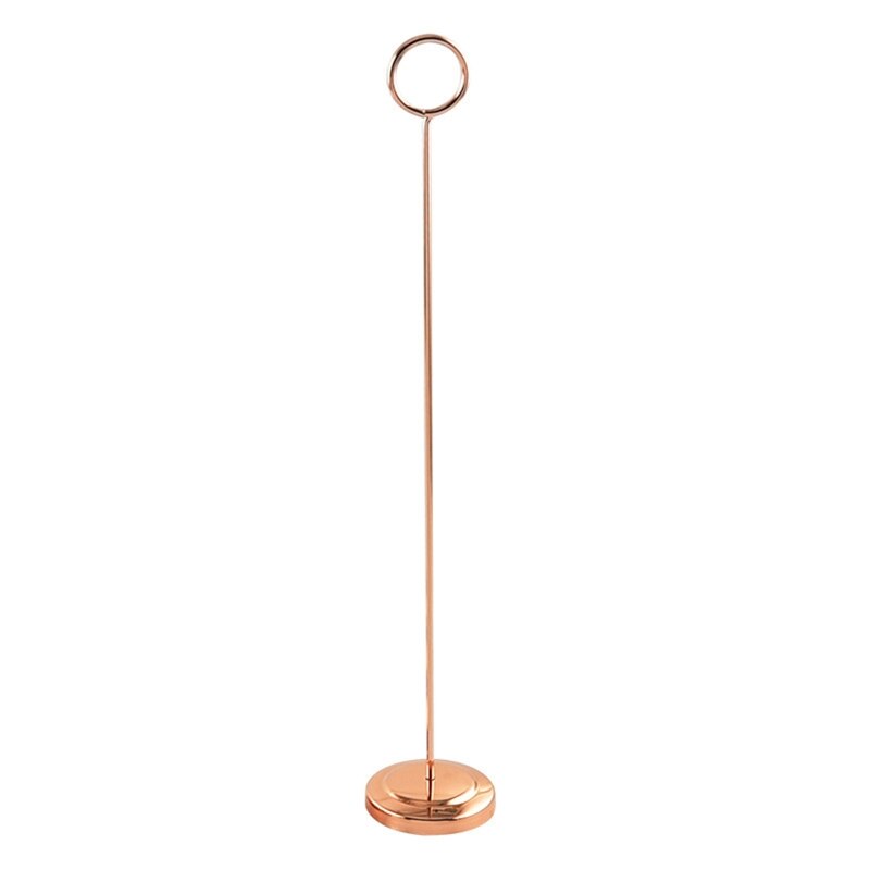 4/6/8/10/12 Inch Tafel Nummer Houder Stand Plaats Kaarthouders Tafelblad Menu Teken Recept Clip kaarthouder Voor Bruiloft: Rose gold-30.5CM