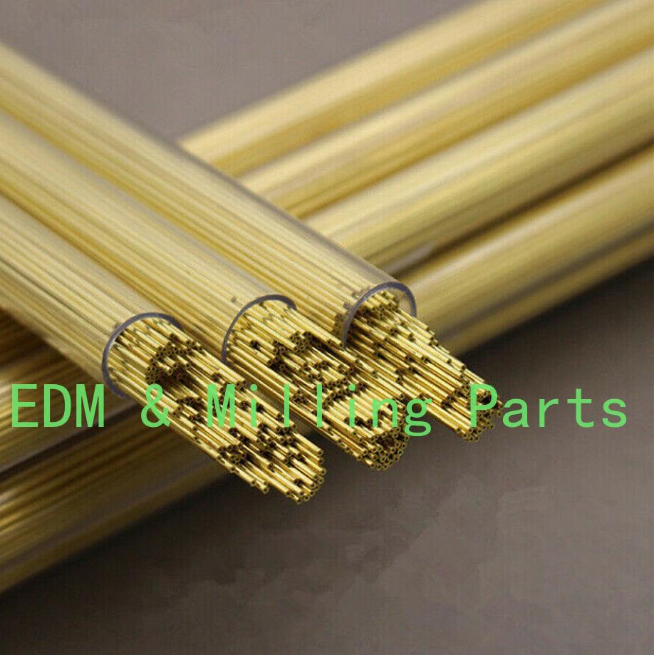 Wiertarka CNC EDM elektroda mosiężna jednokanałowa rura OD (0.4-3.0) MMX500MM dla EDM dziurkacz młyn część