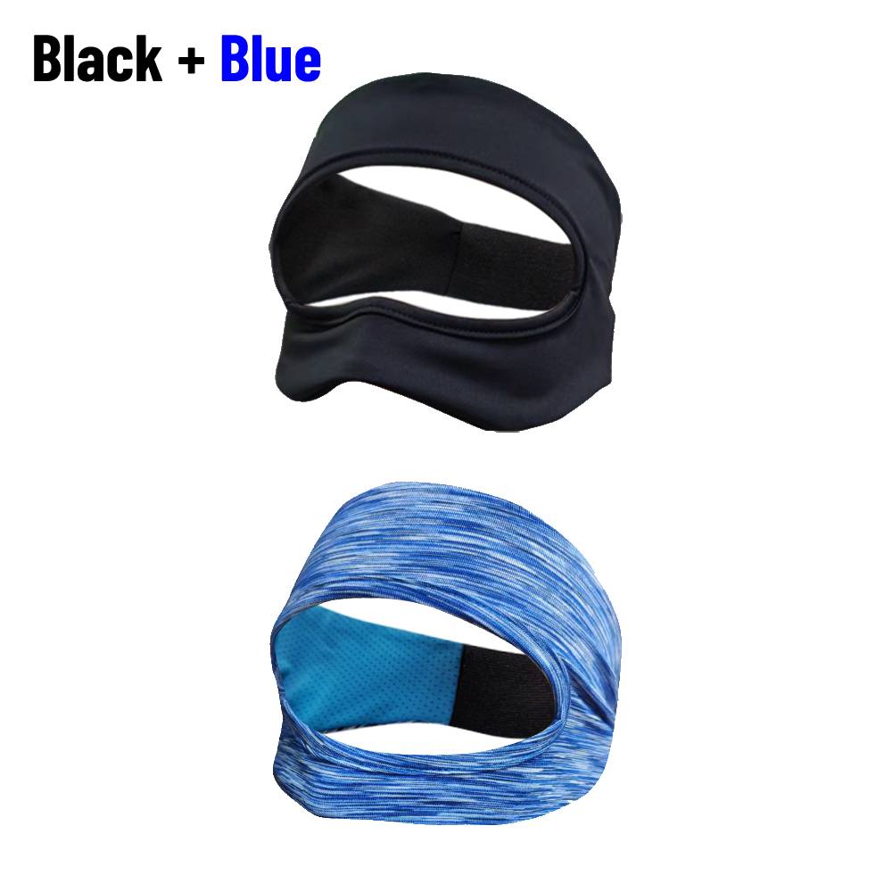 Cubierta de máscara de ojos para Oculus Quest 2, accesorios para gafas VR transpirables, banda para el sudor, auriculares de realidad Virtual para Quest 2 HTC Vive, 2 uds.: Black and Blue