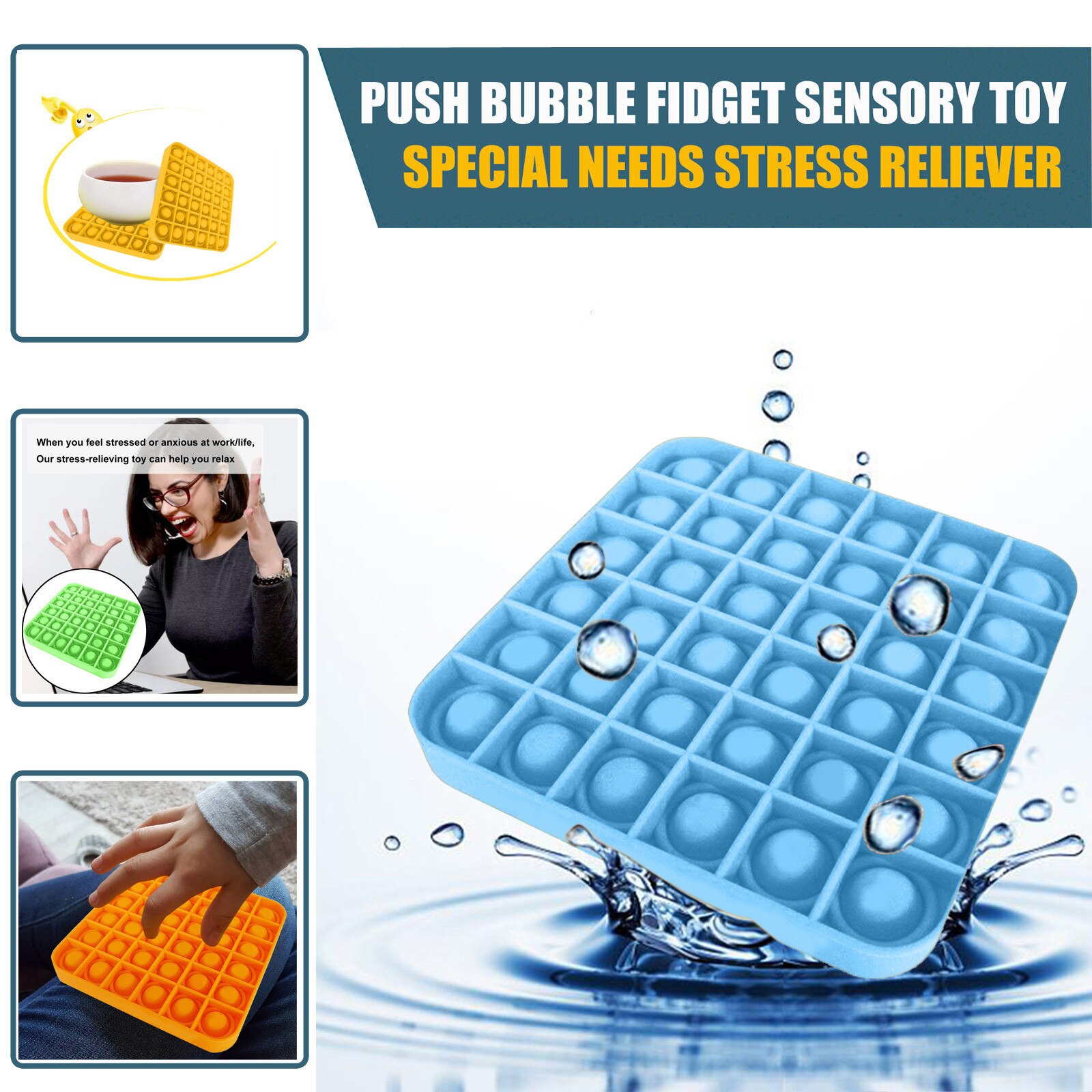 Fidget Speelgoed Push Bubble Fidget Zintuiglijke Speelgoed Autisme Speciale Behoeften Stress Reliever Antistress Speelgoed Fidget Spinner Антистресс
