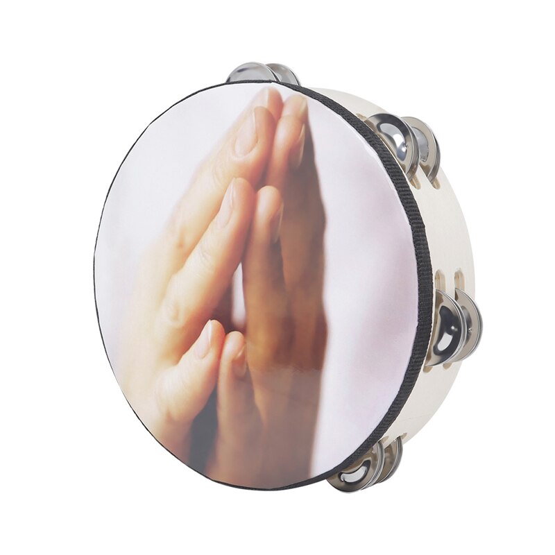 Eight-inch Double-layer Hand Tambourine Orff Hand Bell Education Equipment Musical Instrument: Style 2