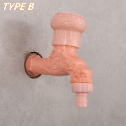 Thuis Wall Mount Bibcock Decoratieve Outdoor Tuin Kraan Wasmachine Mop Badkamer Kraan WC Plastic Kranen Torneira: B033