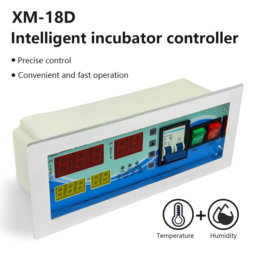 1 Set Incubator Accessories Full Function Temperature And Humidity XM-18D Incubator Controller